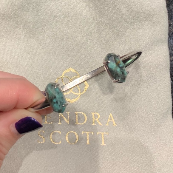 Kendra Scott Jewelry - Kendra Scott Rhodium/Turquoise Edie Bracelet